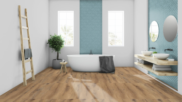 vinylová podlaha Gerflor Cedar Brown 0850 v koupelně