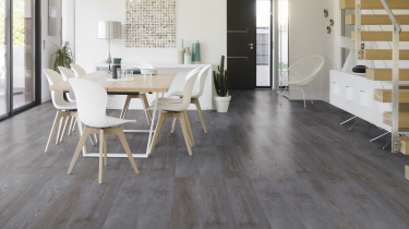 Vinylová podlaha Gerflor Creation 55 Clic Oxford 0061 šedivá v jídelně