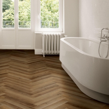 Vinylové podlahy Expona Domestic C12 5839 Oak Parquet v koupelně