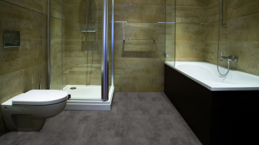 Vinylová podlaha Wineo 400 Stone Glamour Concrete Modern DB00141 v koupelně