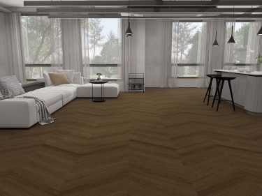 Vinylové podlahy Winflex Chalet - Chevron 30°- 1231 DUB SCHWARZWALD